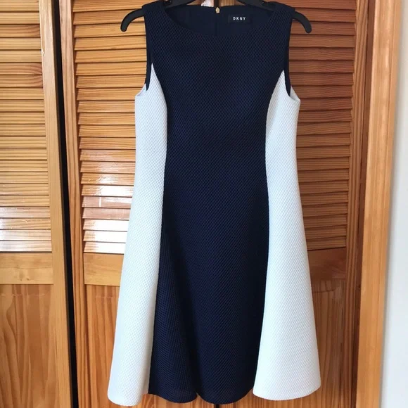 Navy blue and white dress Navy blue and white dress